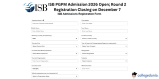 ISB PGPM Admission 2026 Open; Round 2 Registration Closing on December 7